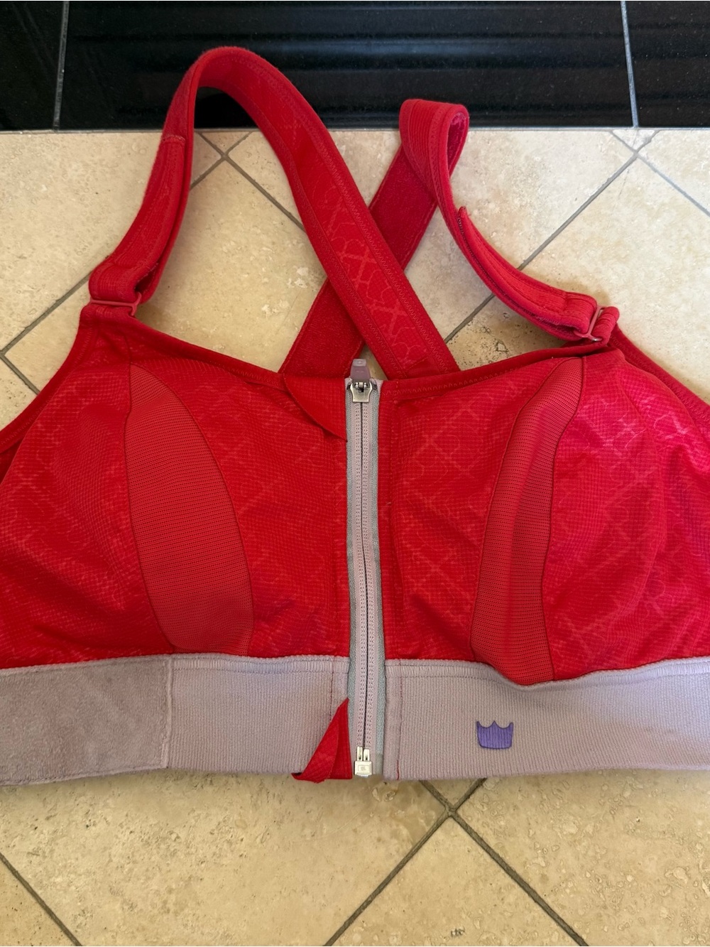 Shefit Red Front-Zip Sports Bra Women High Impact 1Luxe XL